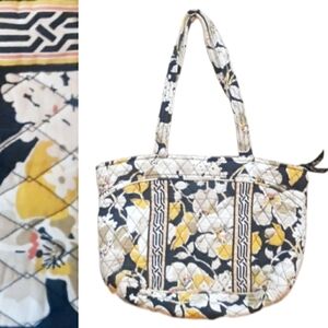 Vera Bradley Dogwood Shoulder Bag / Quilted Floral Zipper Top Bag